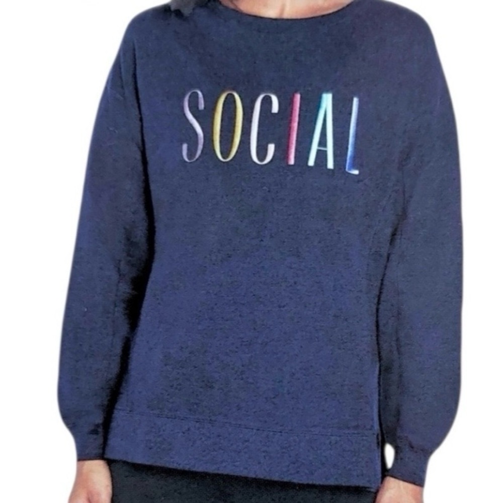 WIldfox XL Women's Super Soft Navy Sweater